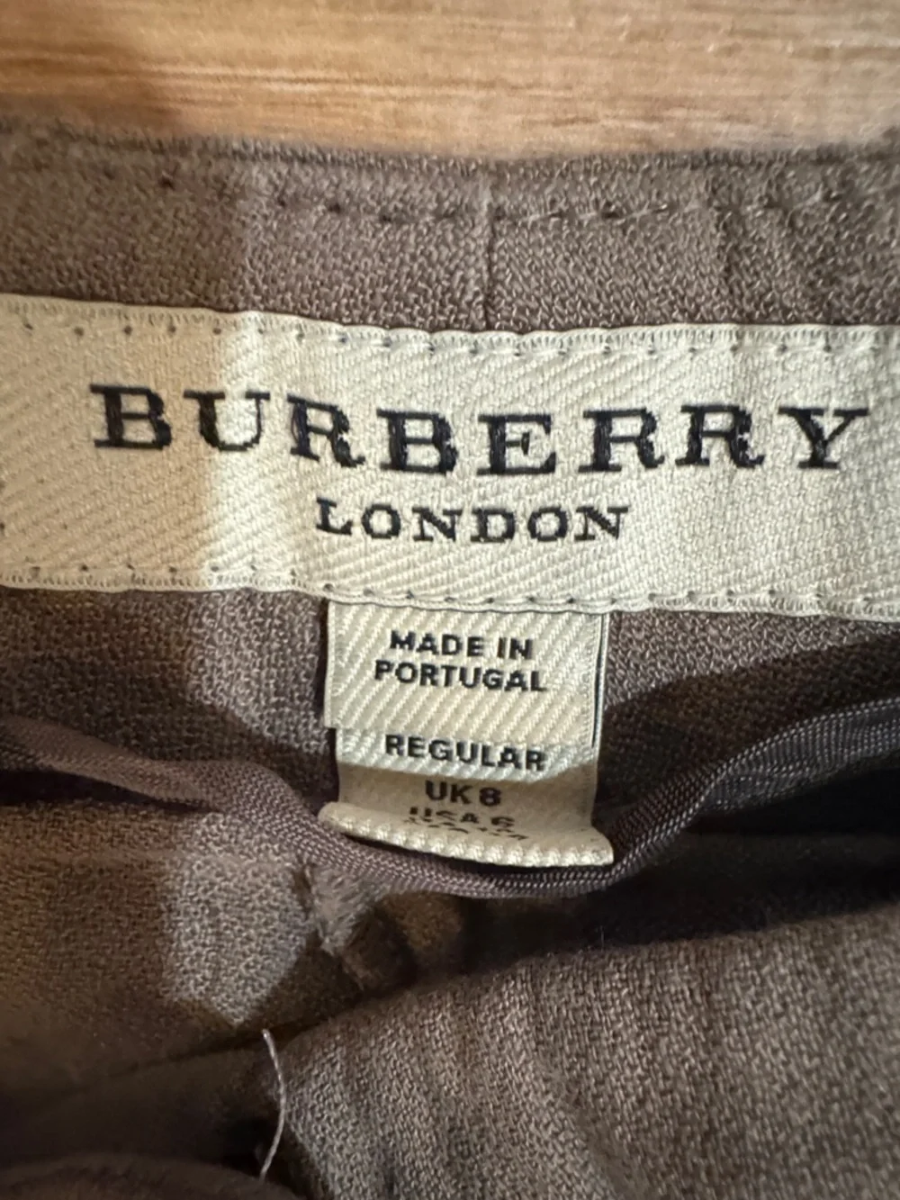 Burberry  Olive Brown Linen-Blend Chinos